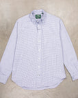 Gitman Vintage x Frans Boone 40/1 Irregular Yarn Oxford Check - Navy