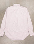 Gitman Vintage x Frans Boone 40/1 Irregular Yarn Oxford Tattersal - Navy & Red