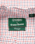 Gitman Vintage x Frans Boone 40/1 Irregular Yarn Oxford Tattersal - Navy & Red
