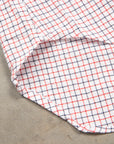 Gitman Vintage x Frans Boone 40/1 Irregular Yarn Oxford Tattersal - Navy & Red