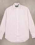 Gitman Vintage x Frans Boone 40/1 Irregular Yarn Oxford Tattersal - Navy & Red