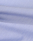 Finamore Gaeta Shirt Lucio Collar Navy Stripe Poplin