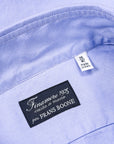Finamore Gaeta Shirt Lucio Collar Washed Oxford Midblue