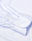 Finamore 'Traveller' Shirt Milano Fit Collar Eduardo Blue Alumo twill