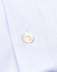 Finamore 'Traveller' Shirt Milano Fit Collar Eduardo Blue Alumo twill