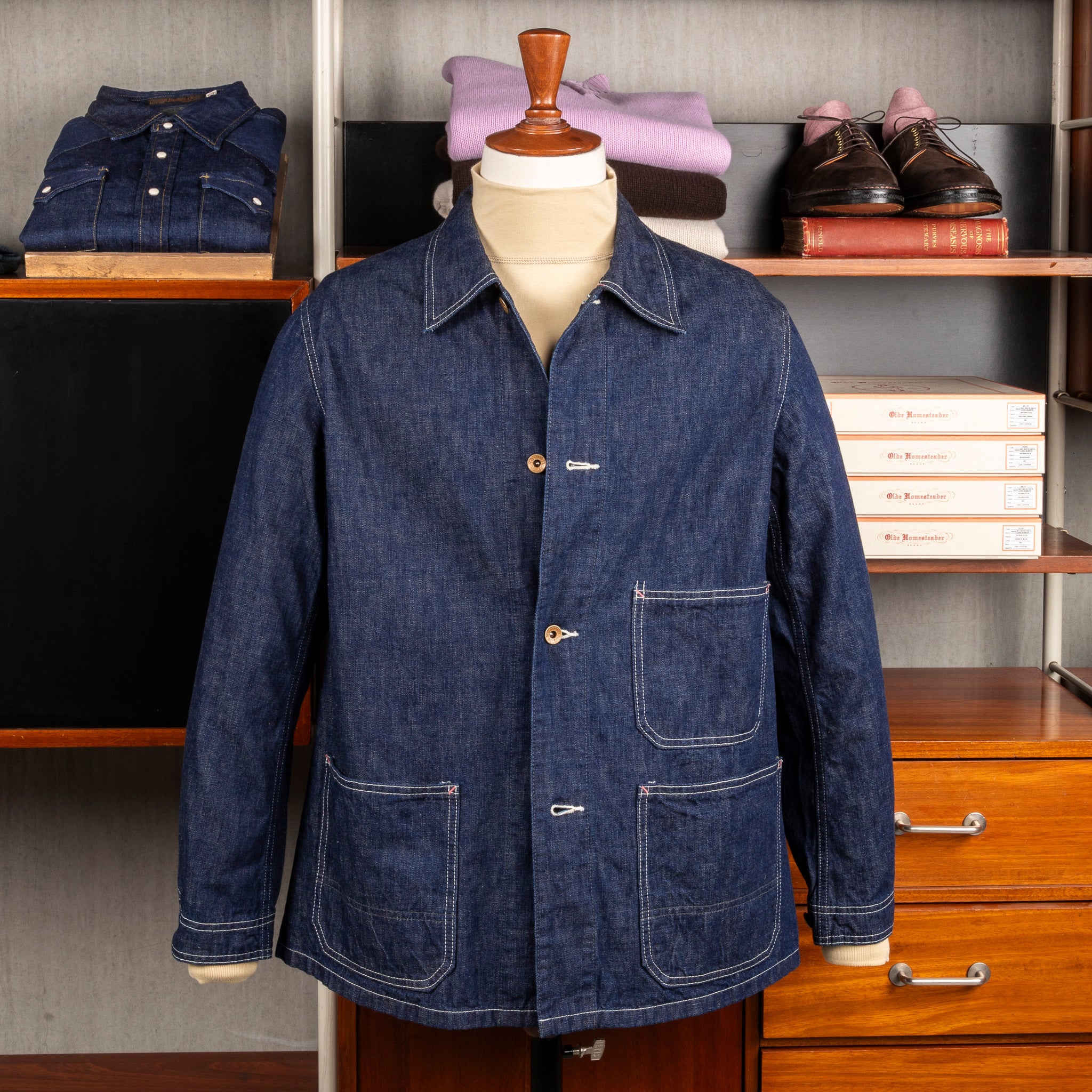 Fullcount 2015 Chore Jacket 10.5 Oz Denim One Wash – Frans Boone Store
