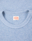 Fullcount 5964 Twisted Heavyweight Waffle Longsleeve Heather Blue