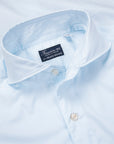 Finamore Gaeta Shirt Sergio Collar Alumo Poplin Celeste