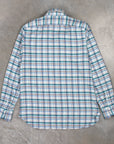 Finamore Gaeta Fit Collo Sergio Flannel Green Plaid