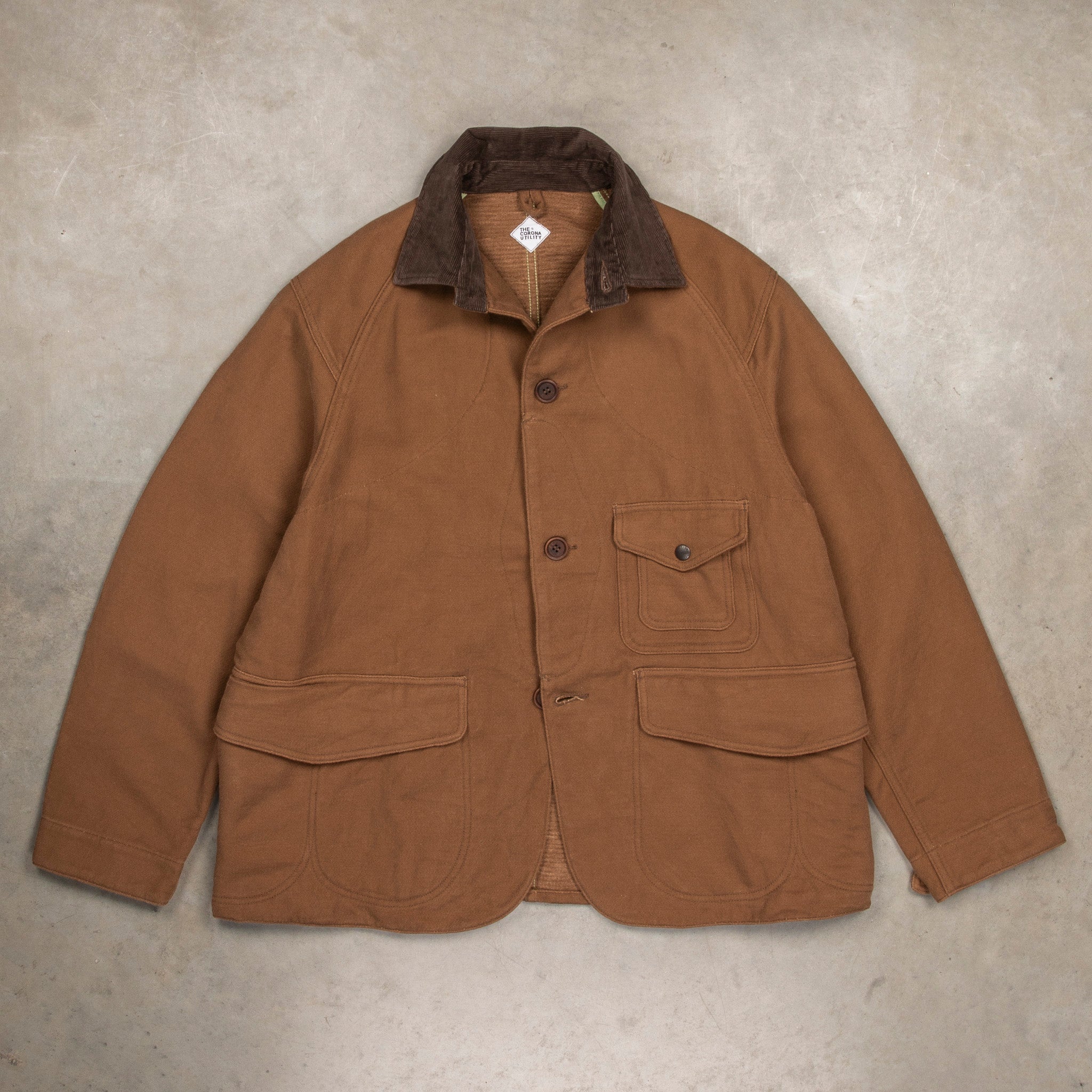 The Corona Utility CJ001 Game Jacket Hunting Dobby Cloth Brown