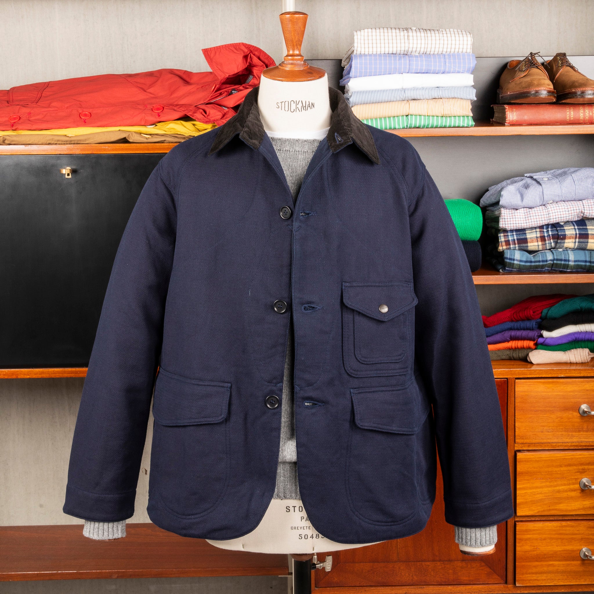 The Corona Utility CJ001 Game Jacket Hunting Dobby Cloth Navy