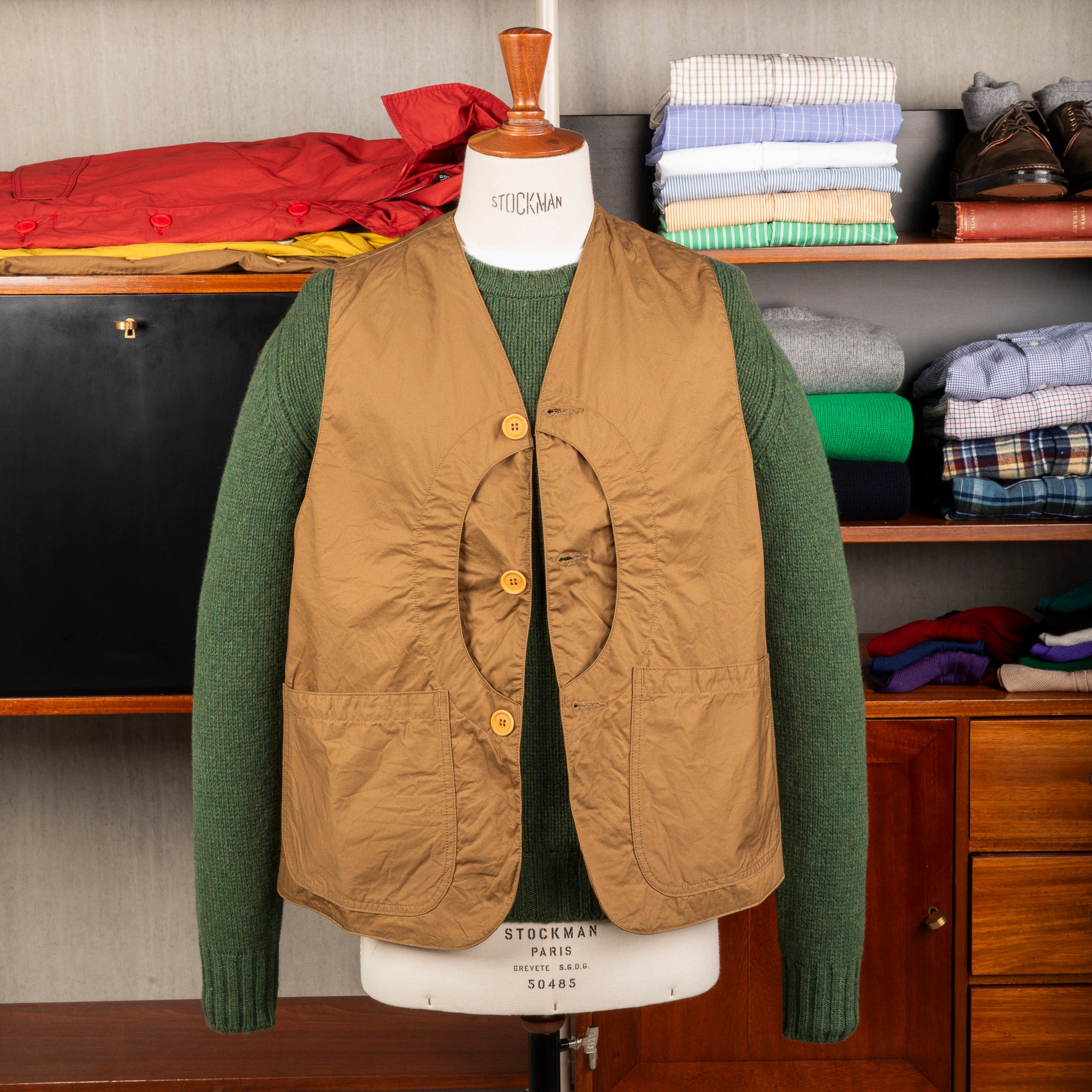 The Corona Utility CV001 Game Vest Cotton Light Twill Khaki