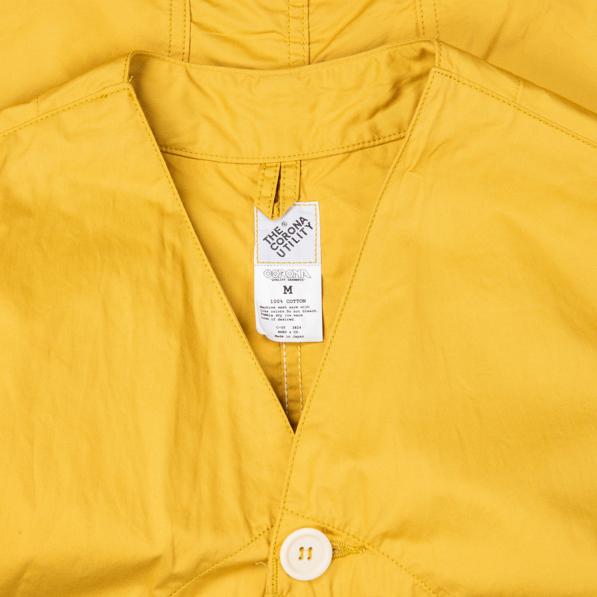 The Corona Utility CV001 Game Vest Cotton Light Twill Mustard 