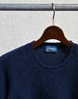 Drumohr Cashmere Garzato Crew Neck Blu Notte