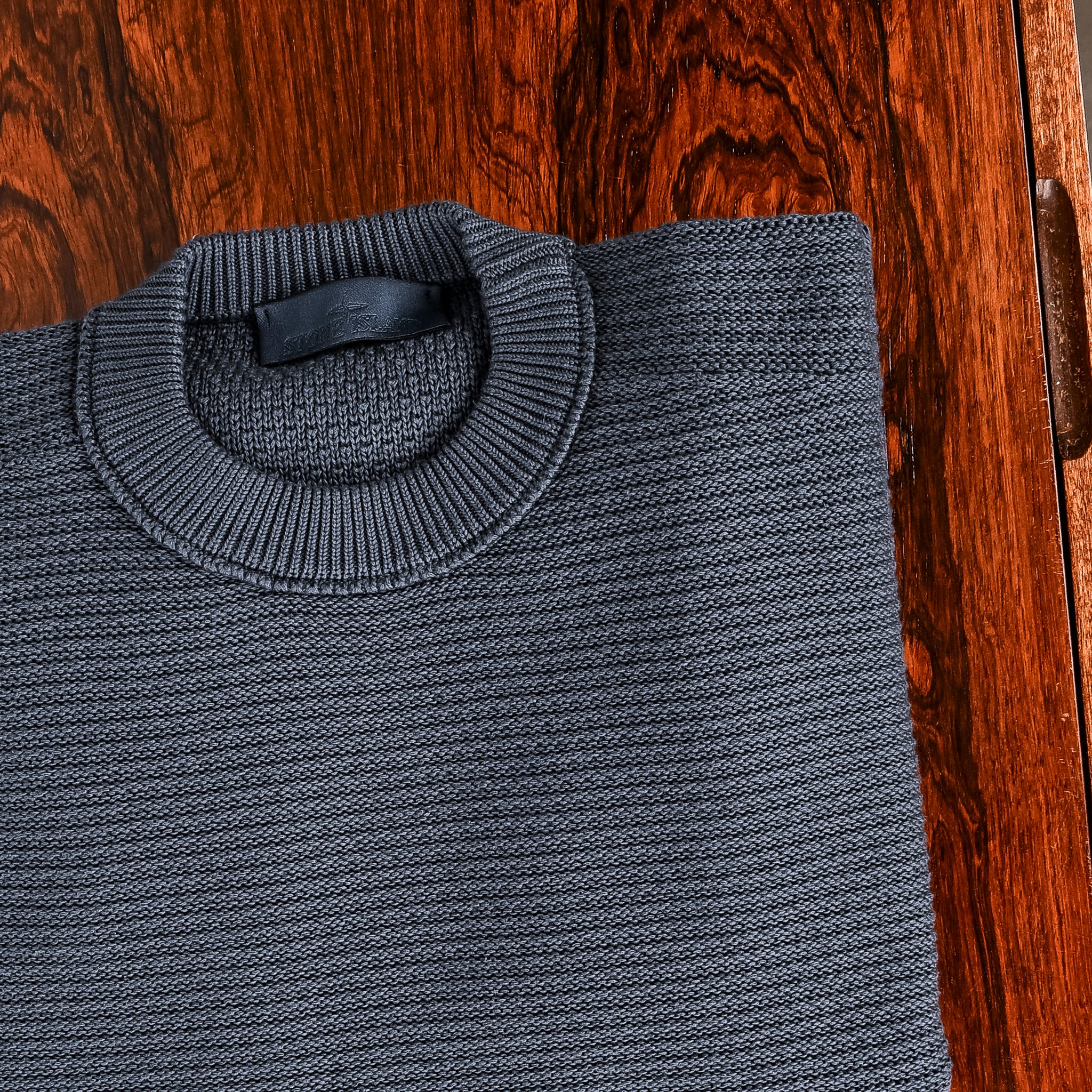 Stone Island Ghost Cotton-Cashmere Knit Crew Neck Slate Blue