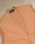 Drumohr Cashmere Gillet con Bottoni Sabbia