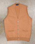 Drumohr Cashmere Gillet con Bottoni Sabbia
