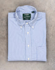 Gitman Vintage x Frans Boone Japanese Woven Stripe Light Blue