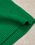 The Elder Statesman 100% cashmere medium ribbed crew Kelly Green