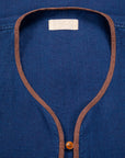 Maru Sankaku Peke Indigo Linen Haori jacket