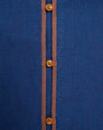 Maru Sankaku Peke Indigo Linen Haori jacket
