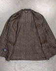 Orslow Simple Work Jacket Sumi Dyed Linen Charcoal