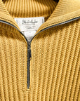 Olde H & Daughter Twist Wool Half Zip Straw
