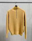 Olde H & Daughter Twist Wool Half Zip Straw