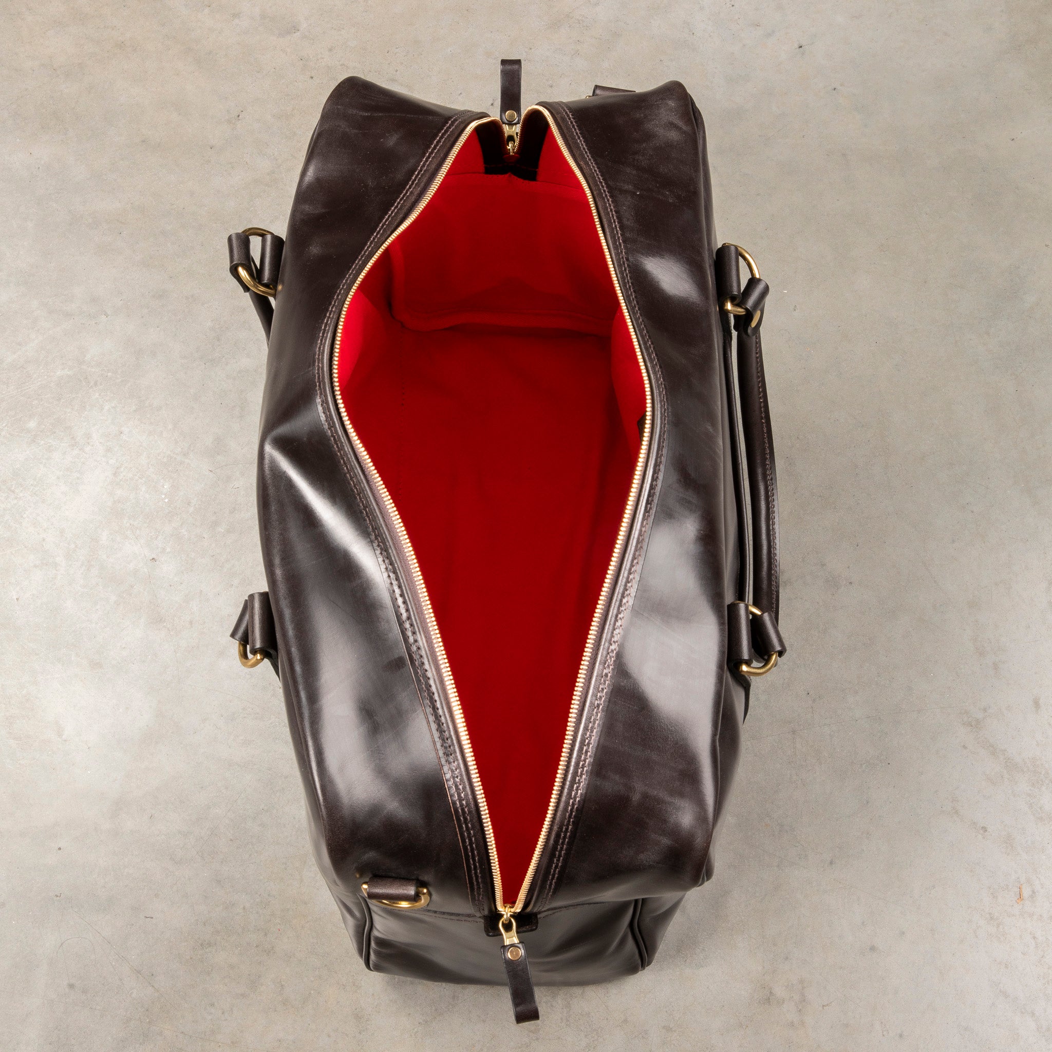 Croots Bridle Leather Holdall Dark Havana - Large