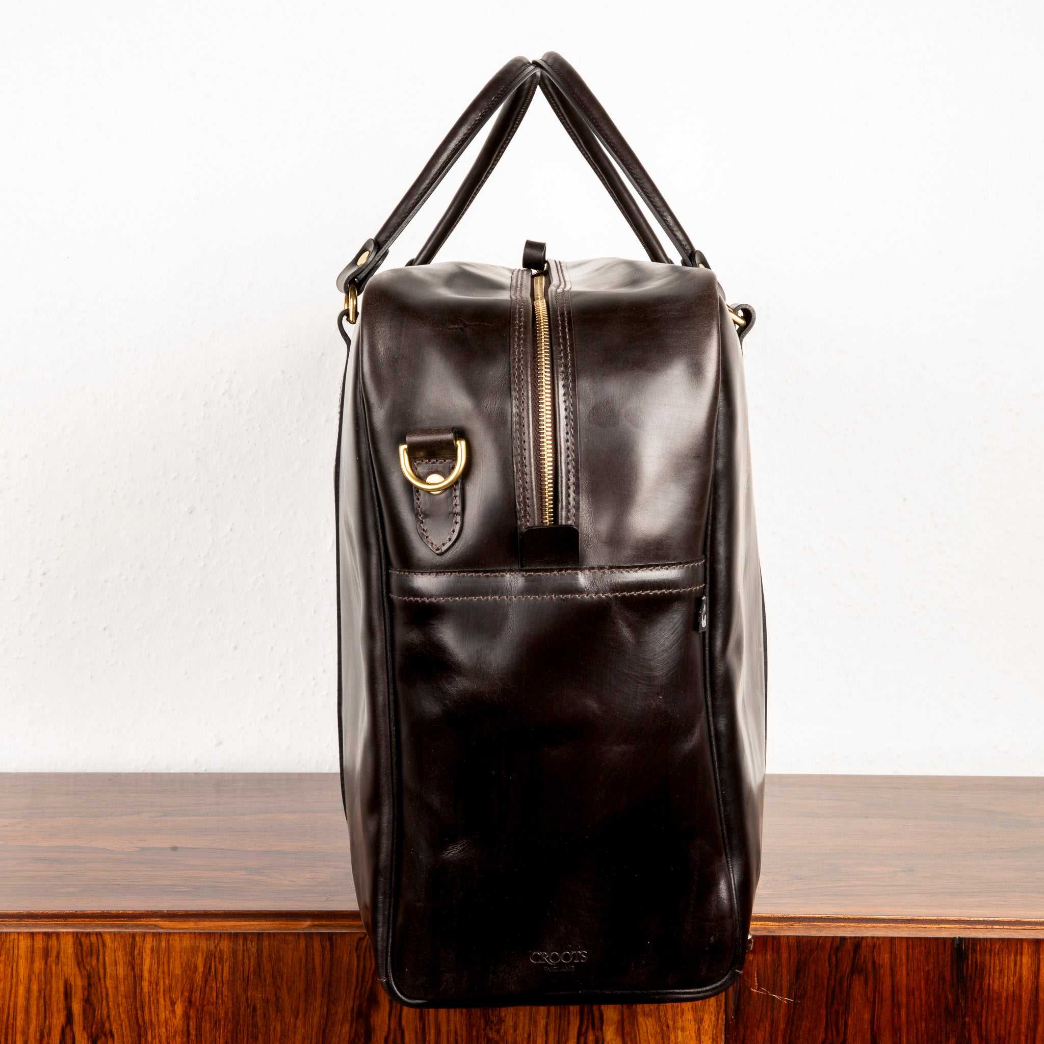 Croots Bridle Leather Holdall Dark Havana - Large