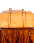 Croots Vegetable Tanned Leather Holdall Medium Natural