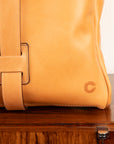Croots Vegetable Tanned Leather Holdall Medium Natural