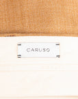 Caruso Pantaloni Super 130's Wool Hopsack Beige