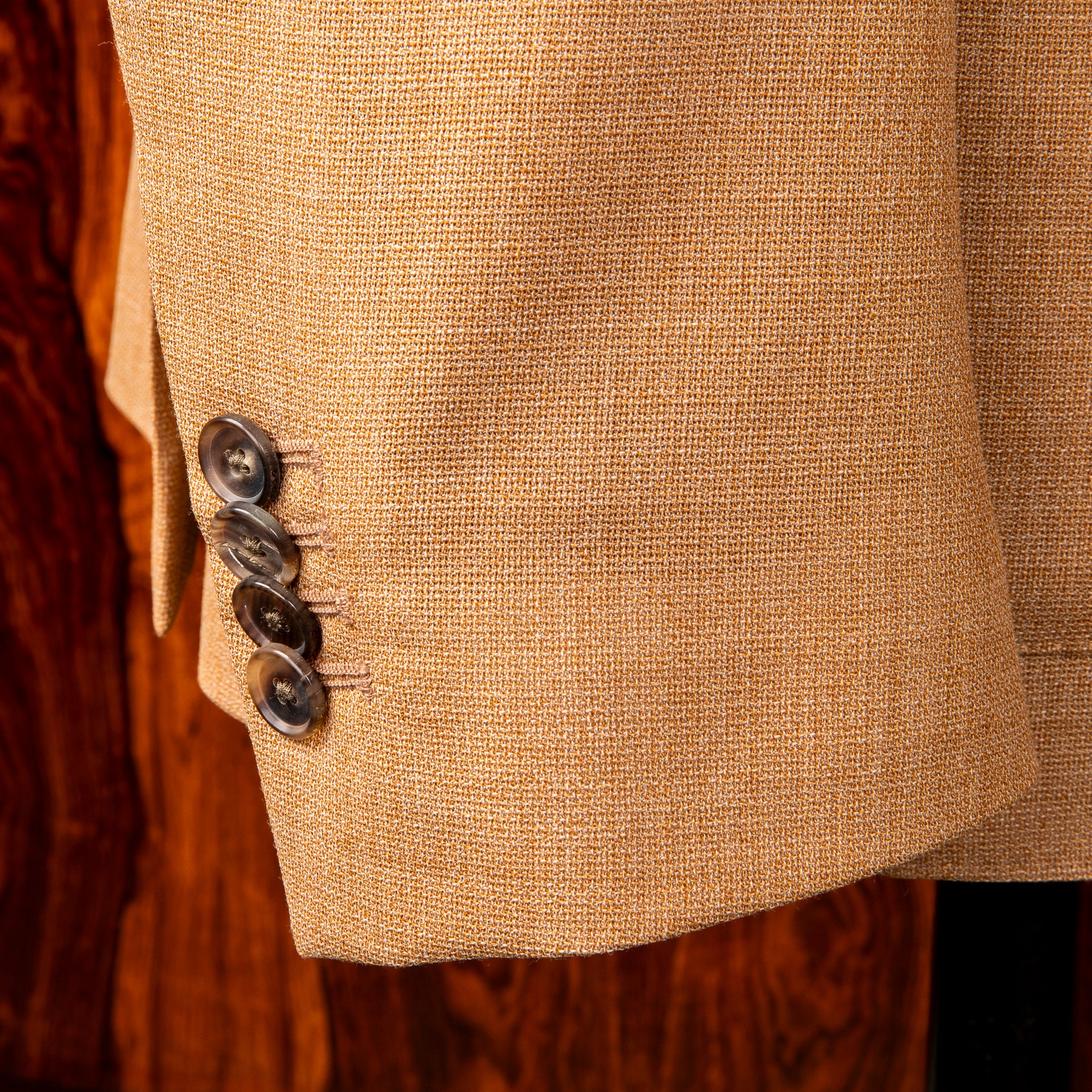 Caruso Butterfly Jacket Super 130's Hopsack Beige