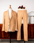 Caruso Butterfly Jacket Super 130's Hopsack Beige
