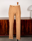 Caruso Pantaloni Super 130's Wool Hopsack Beige