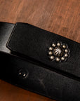 Fullcount Umbrella Studs Belt by Zip Stevenson HTC Black