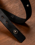 Fullcount Umbrella Studs Belt by Zip Stevenson HTC Black