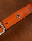 Fullcount Umbrella Studs Belt by Zip Stevenson HTC Brown
