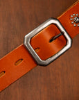 Fullcount Umbrella Studs Belt by Zip Stevenson HTC Brown