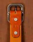 Fullcount Umbrella Studs Belt by Zip Stevenson HTC Brown