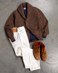 William Lockie x Frans Boone Alain Shawl Cardigan Lambswool Mocha