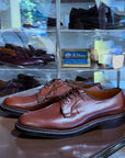 Alden X Frans Boone Plain Toe Blucher Dark Brown Calf Leather