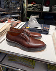 Alden X Frans Boone Plain Toe Blucher Dark Brown Calf Leather