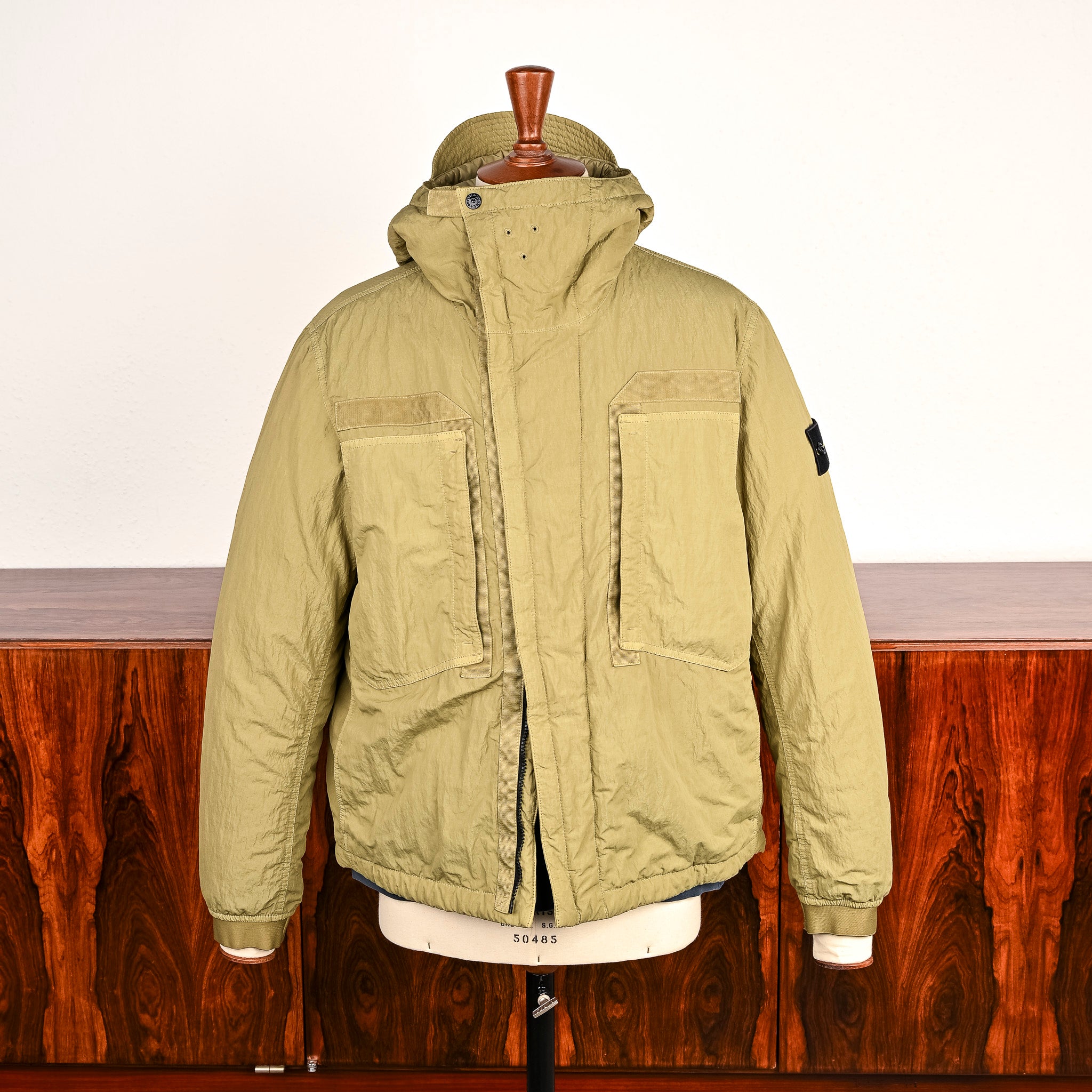 Stone Island Warp Rib Nylon-TC Short Parka Laurel Green – Frans