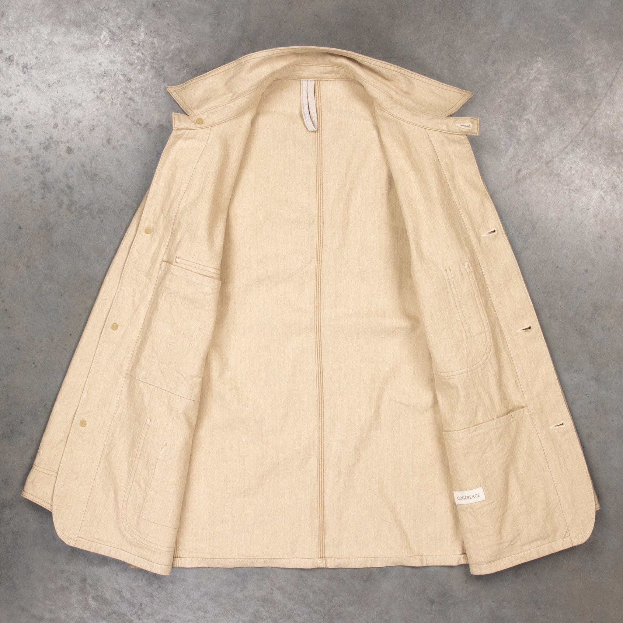 Cohérence Jackson Jacket Linen Cotton Chevron Ivory – Frans Boone