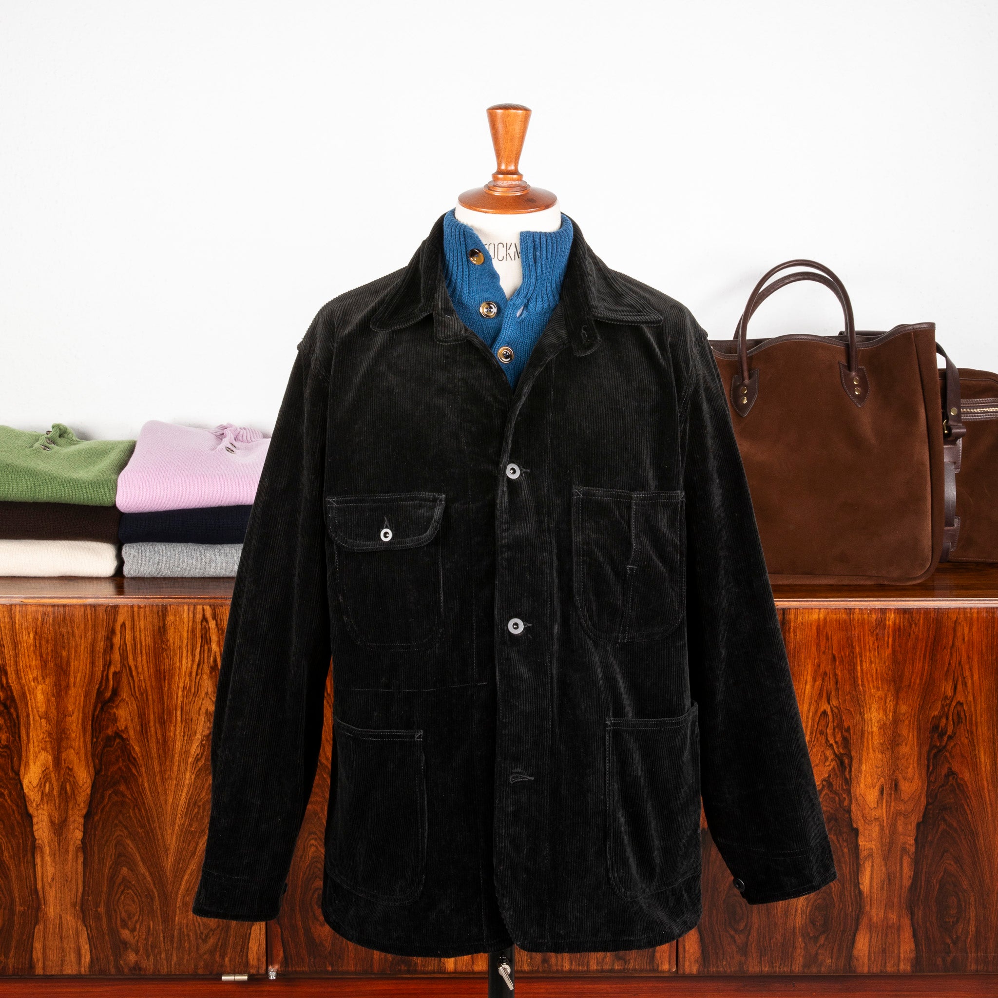 Cohérence Jackson 10-Wale Corduroy Jacket Black – Frans Boone Store