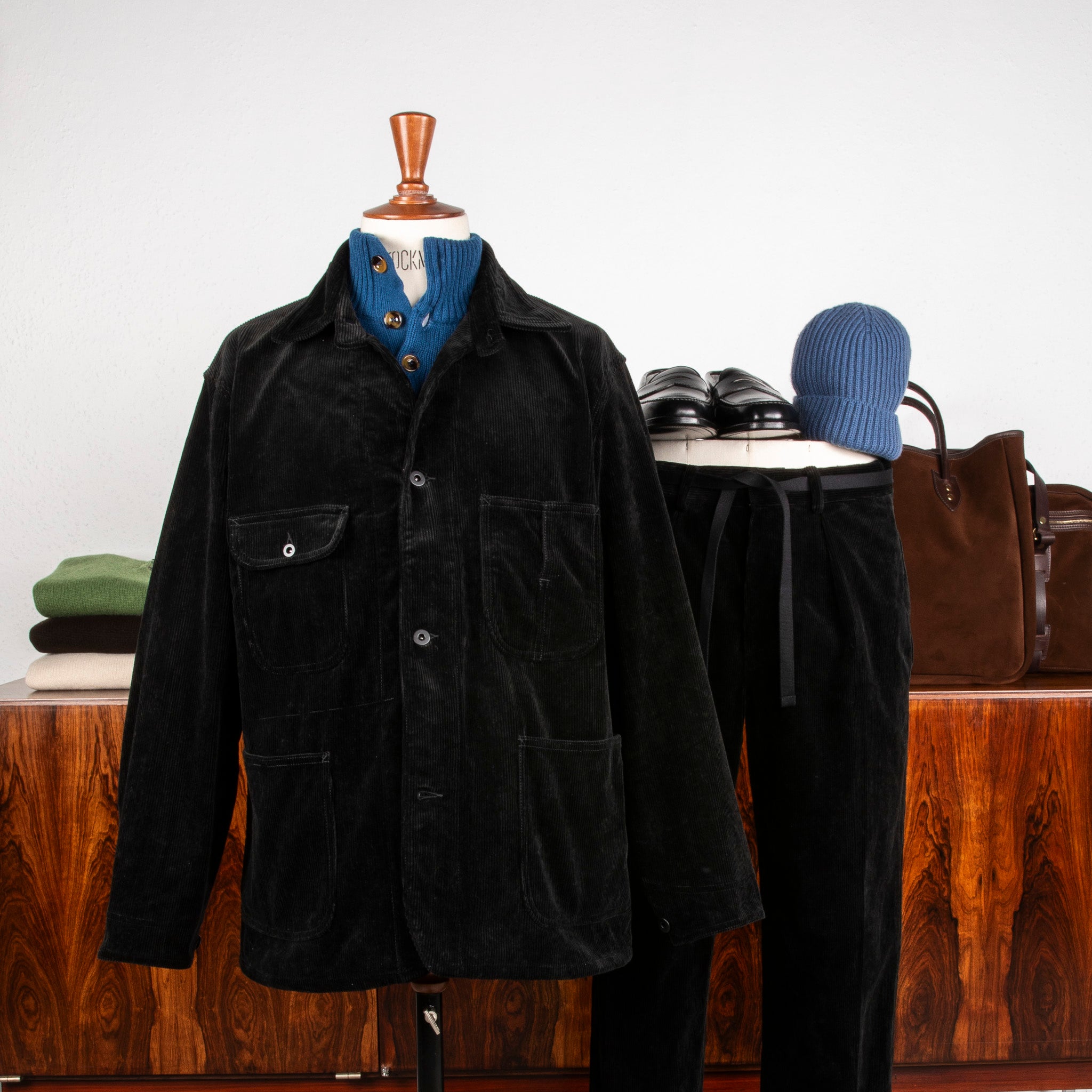 Cohérence Jackson 10-Wale Corduroy Jacket Black – Frans Boone Store