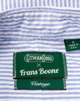 Gitman Vintage x Frans Boone Japanese Striped Oxford Mid Blue