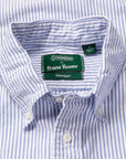 Gitman Vintage x Frans Boone Japanese Striped Oxford Mid Blue